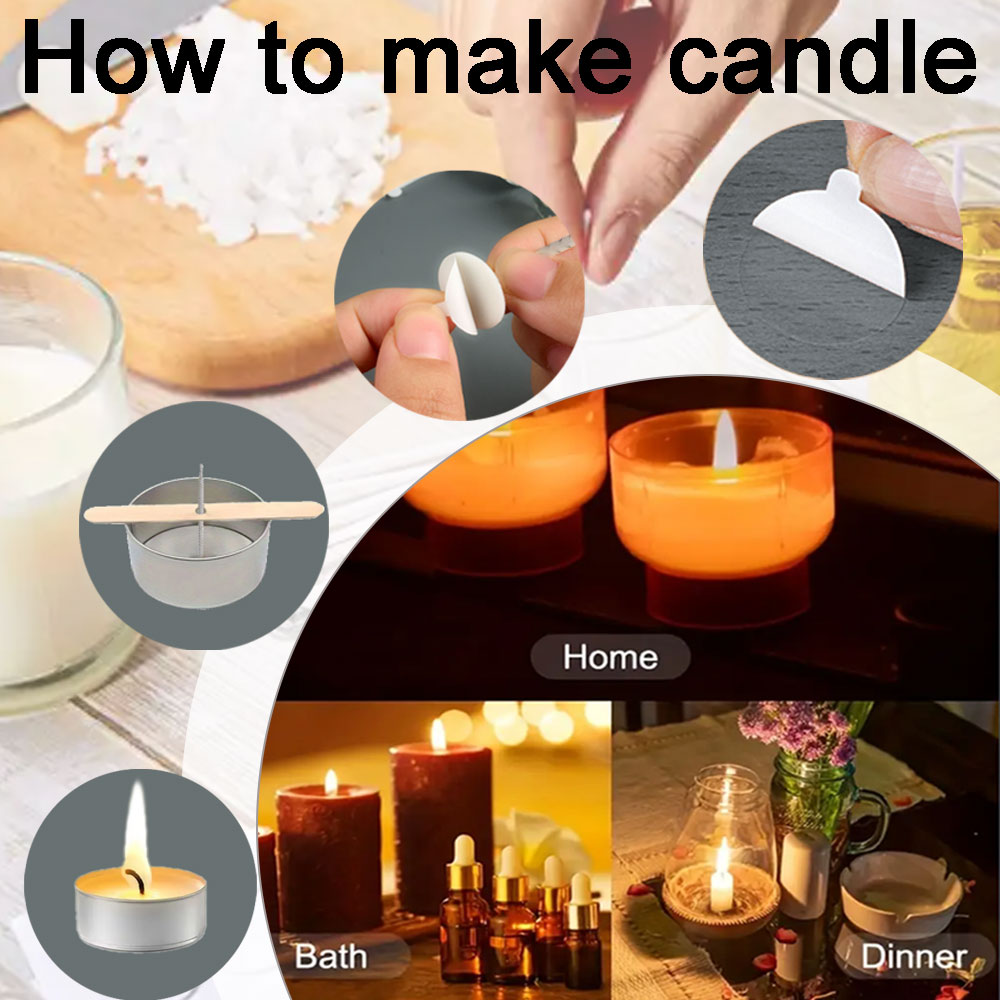 55 قطعة شمعة زهرة الفتيل الخشب - مراجعة Home Fragrance Candles وسعره